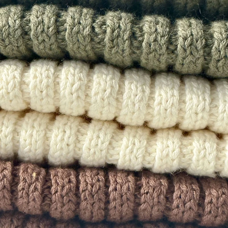 Brown Rib Beanie 1-3y