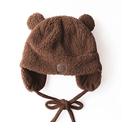 Brown Sherpa-hat 0-6m