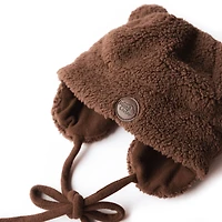 Brown Sherpa-hat 6-12m