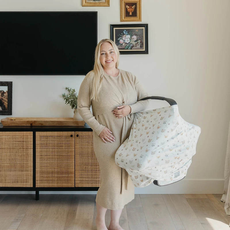 Housse 5-en-1 Multi-Usage et Foulard d'Allaitement - Forêt