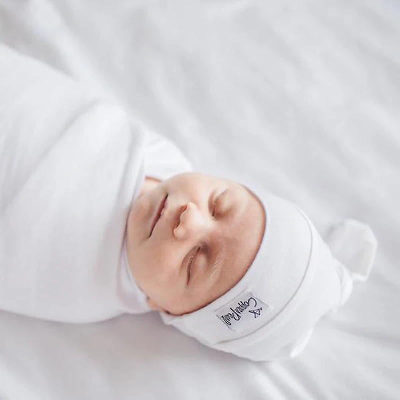 Top Knot Hat 0-4m - Dove White 