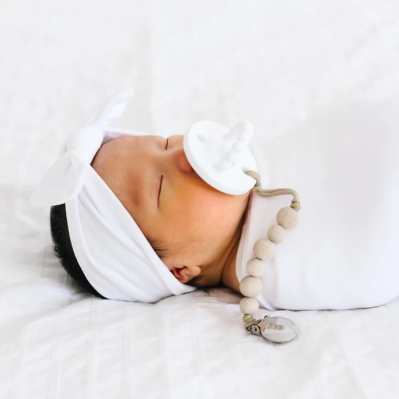 Knit Headband 0-4months - White Dove