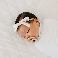 Ribbon Nylon Bow - Dove