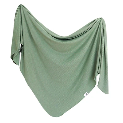 Rib Knit Blanket - Clover