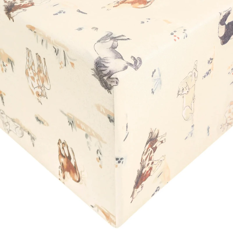 Drap Contour pour Lit de Bébé - Chevaux