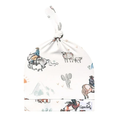 Western Boone Top Knot Hat0-4m