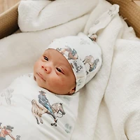 Western Boone Top Knot Hat0-4m
