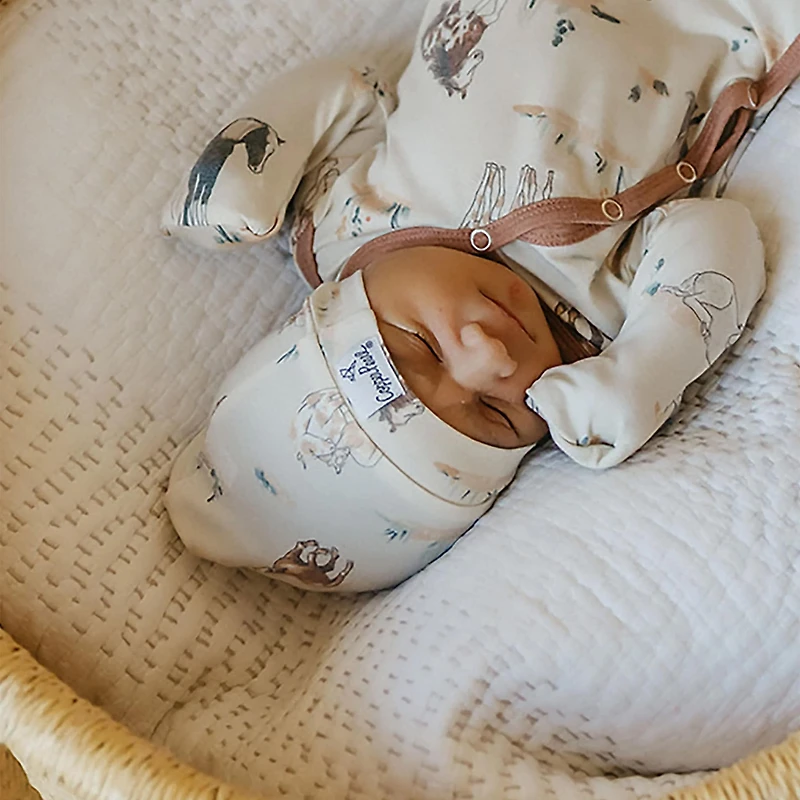 Horse-Top Knot Hat0-4m