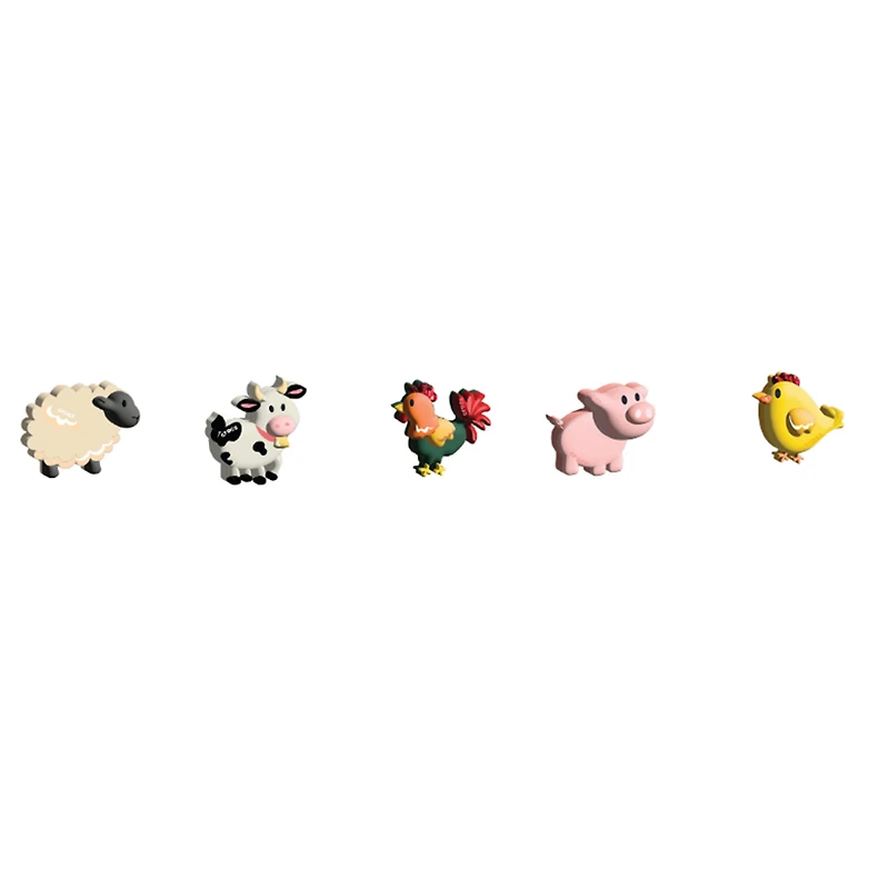 Paquet de 5 Jibbitz - Animaux de la Ferme