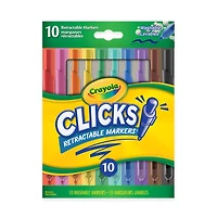 10-Pack Clicks Retractable Markers 