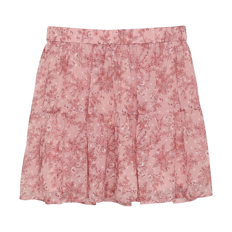 Jupe Fleurs Dobby 7-14ans