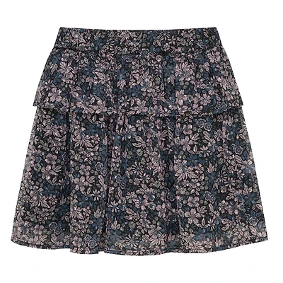 Jupe Dobby Fleurs 7-14ans