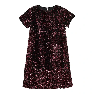 Robe Velour Brillant 7-14ans
