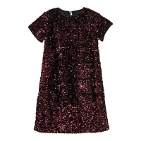 Robe Velour Brillant 7-14ans