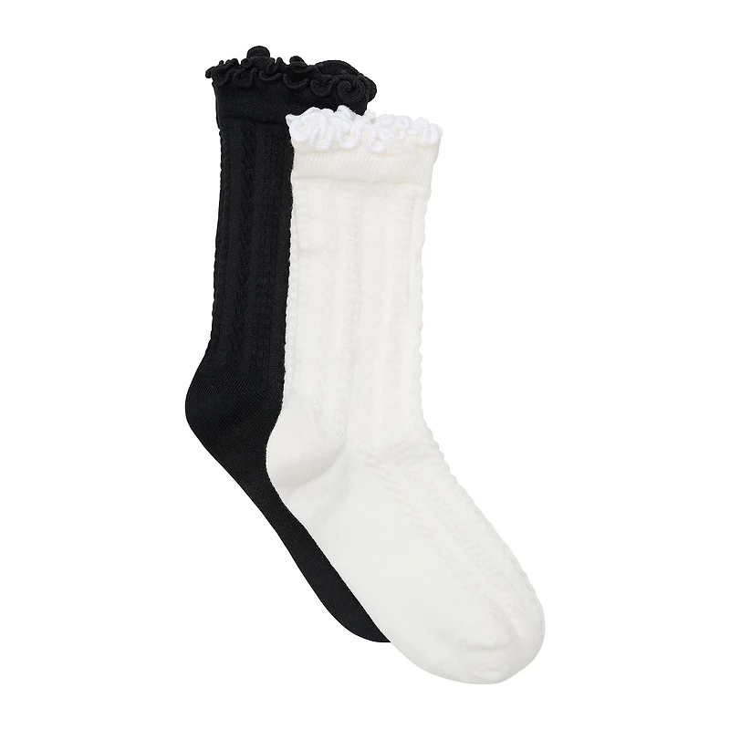 2pk Frill Socks 4-11