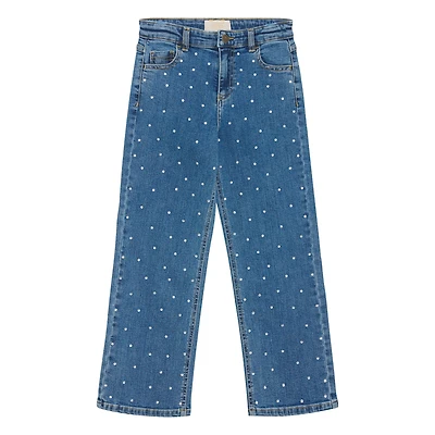 Rhinestones Denim Jeans 7-14