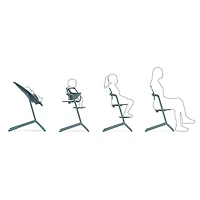 LEMO 2 High Chair 3-in-1 - Stone Blue