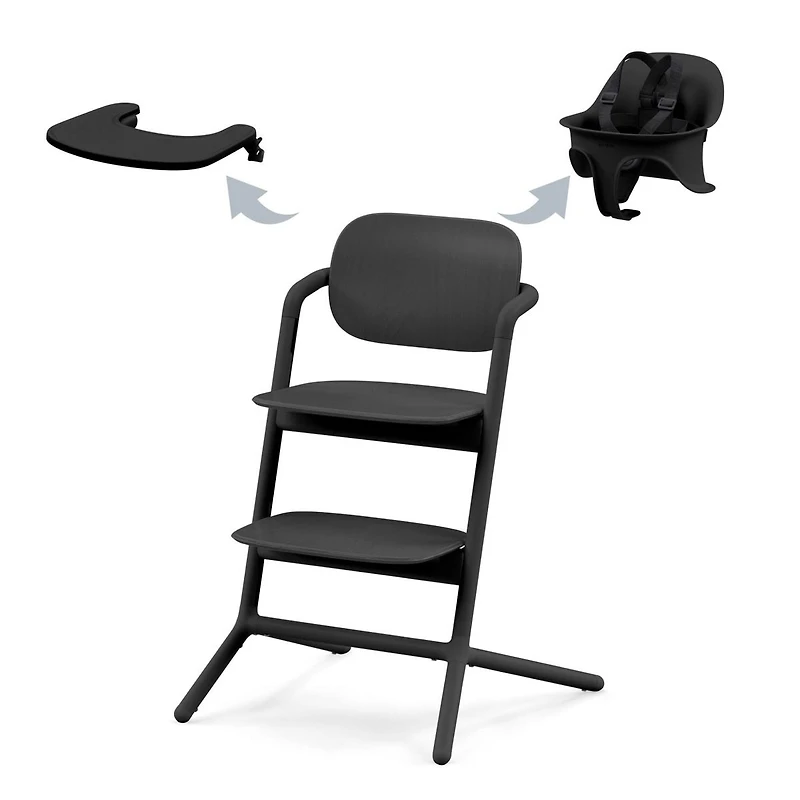 Chaise Haute 3-en-1 Lemo - Noir