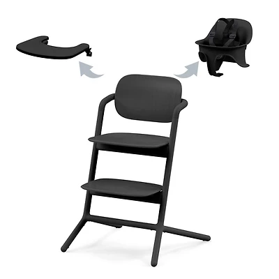 Chaise Haute 3-en-1 Lemo - Noir