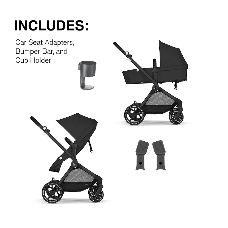 Eos Moon Black Stroller