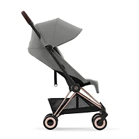 Coya Stroller - Rose Gold Frame with Mirage Grey Seat