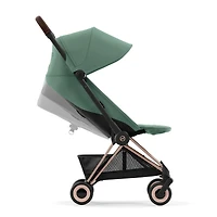Coya Stroller - Rose Gold Frame with Leaf Green Seat