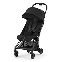Poussette Coya - Cadre noir mat avec siège noir sépia