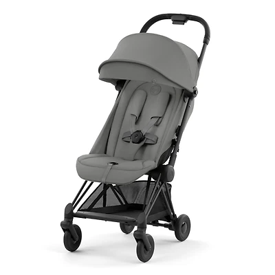 Coya Stroller - Matte Black Frame with Mirage Grey Seat