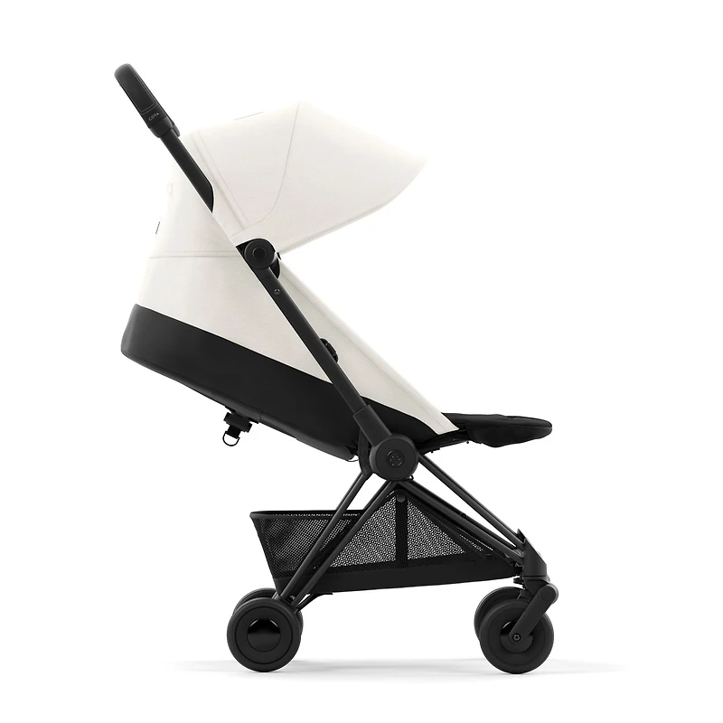 Coya Stroller - Matte Black Frame with Off-White Seat