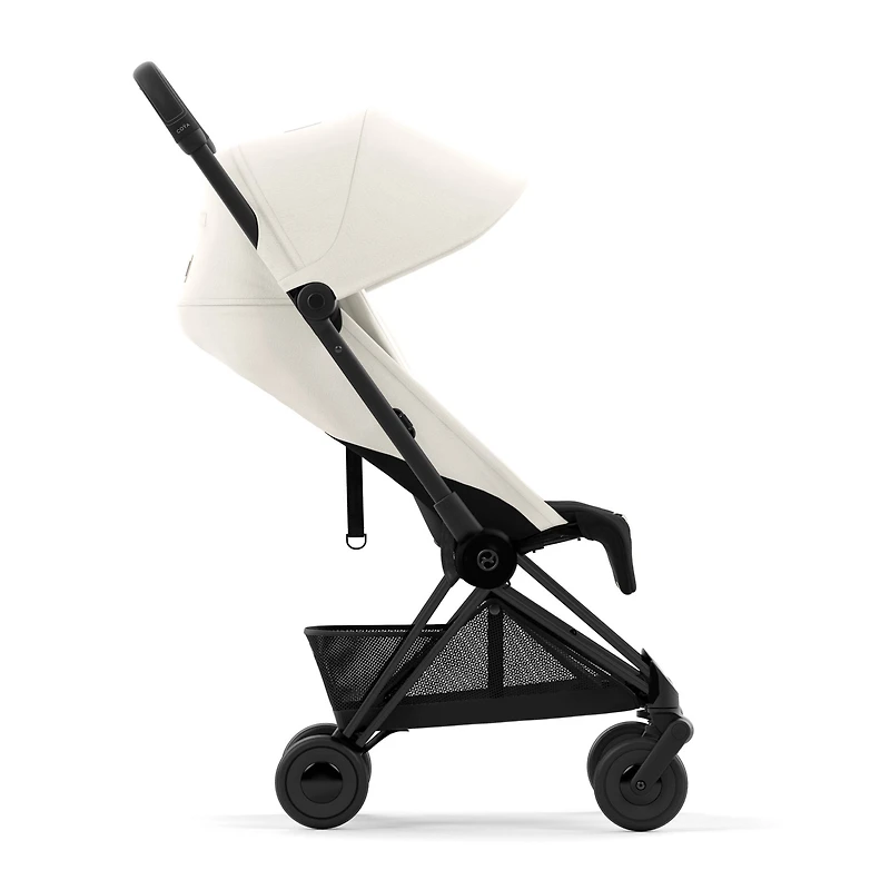 Coya Stroller - Matte Black Frame with Off-White Seat