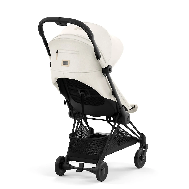 Coya Stroller - Matte Black Frame with Off-White Seat