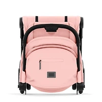 Coya Stroller - Matte Black Frame with Peach Pink Seat