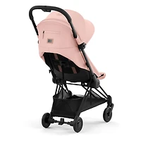 Coya Stroller - Matte Black Frame with Peach Pink Seat