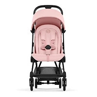 Poussette Coya - Cadre noir mat avec siège rose pêche