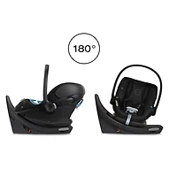  Aton G Swivel Car Seat with Sensorsafe - Moon Black 