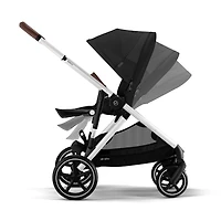 Gazelle S Stroller - Silver Frame with Moon Black Seat
