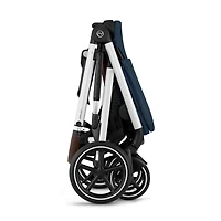 Gazelle S Stroller - Silver Frame with Ocean Blue Seat