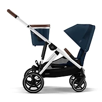 Gazelle S Stroller - Silver Frame with Ocean Blue Seat
