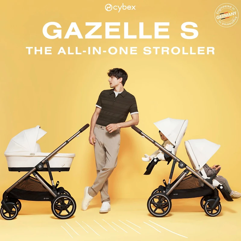 Gazelle S 2 Stroller - Taupe Frame with Almond Beige Seat