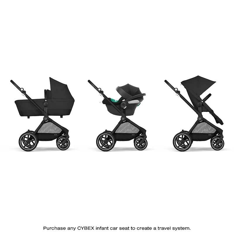 Ensemble Cybex - Poussette EOS Lux, siège d’auto Aton G Swivel et seconde base