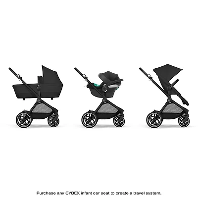 Ensemble Cybex - Poussette EOS Lux, siège d’auto Aton G Swivel et seconde base