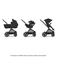 Ensemble Cybex - Poussette EOS Lux, siège d’auto Aton G Swivel et seconde base