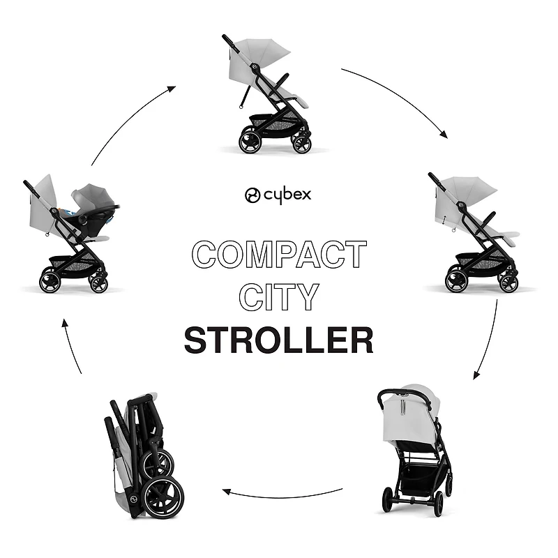 Beezy 2 Compact City Stroller - Fog Grey