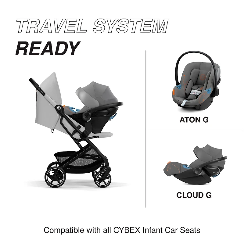 Beezy 2 Compact City Stroller - Fog Grey