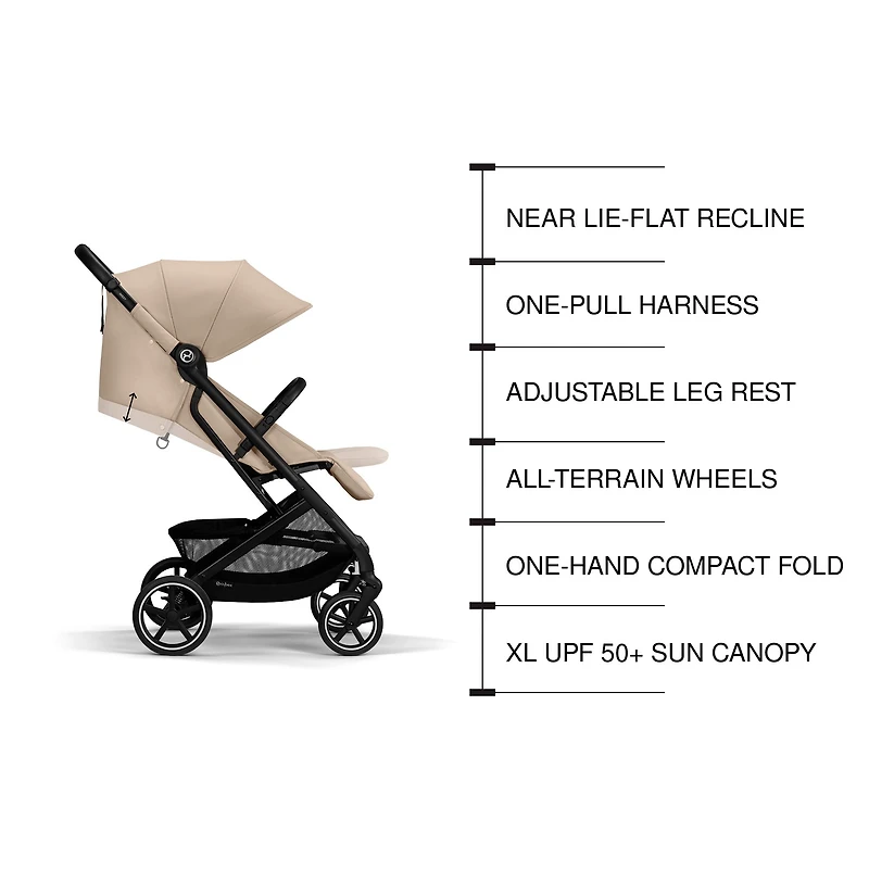 Beezy 2 Compact City Stroller - Almond Beige