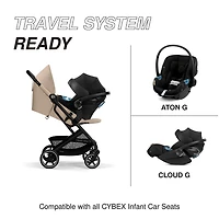 Beezy 2 Compact City Stroller - Almond Beige