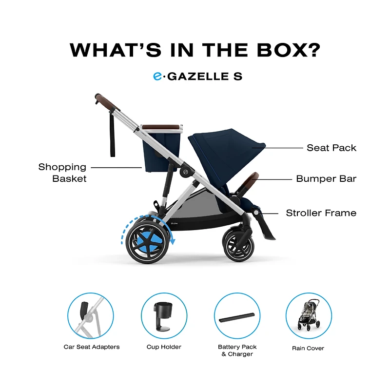 Stroller eGazelle S - Ocean Blue