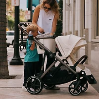 eGazelle S Electronic Assist Stroller - Silver Frame with Moon Black Seat