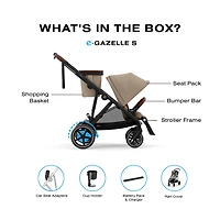 eGazelle S Electronic Assist Stroller - Black / Almond