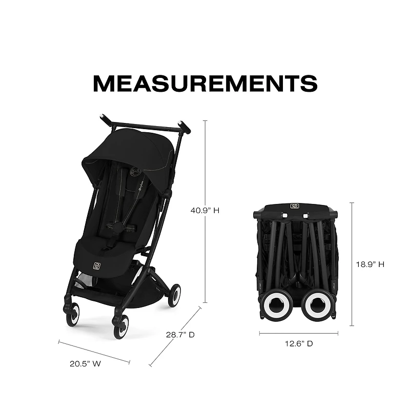 LIBELLE Ultra Lightweight Travel Stroller - Magic Black